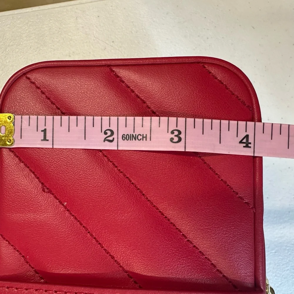 Yves Saint Laurent Red Quilted Cosmetic Train Case NEW RELEASE! NWT - Picture 8 of 9